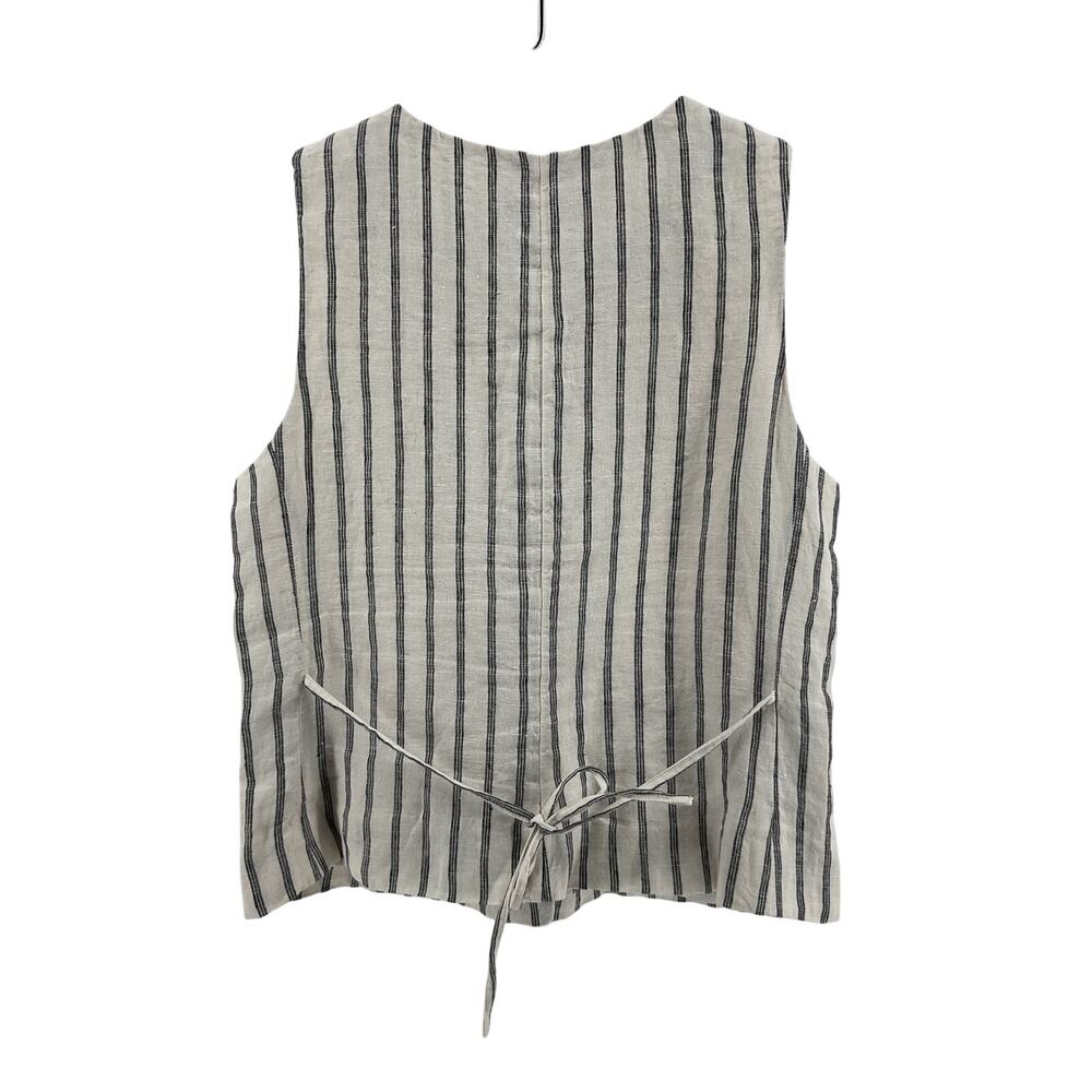 J.Crew Beige Linen Crewneck Vest Size 0 - Picture 2 of 3